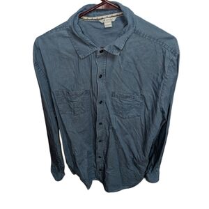 Men's J. Crew Light Blue Casual Button-Down Shirt Size Large